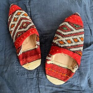 Authentic Moroccan Kilim Slipper